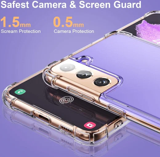 Samsung Galaxy S21 Plus Hoesje Schokbestendig TPU Transparant afbeelding 4