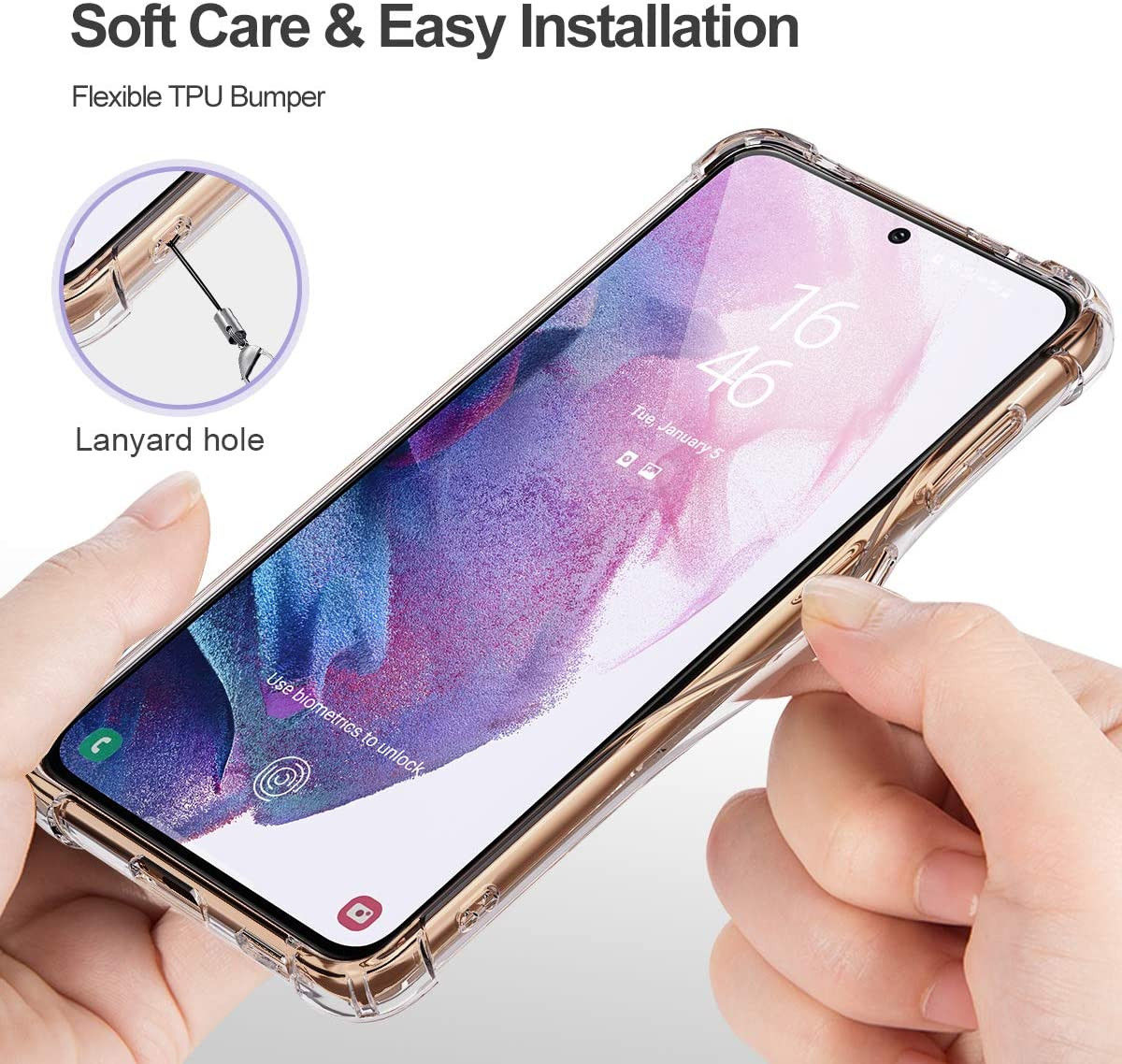 Samsung Galaxy S21 Plus Hoesje Schokbestendig TPU Transparant afbeelding 6