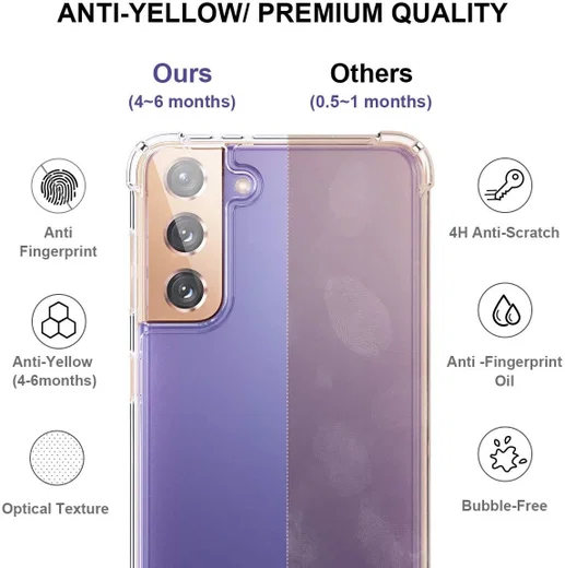 Samsung Galaxy S21 Plus Hoesje Schokbestendig TPU Transparant afbeelding 7