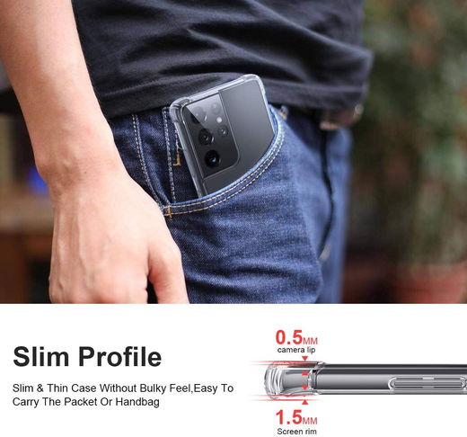 Samsung Galaxy S21 Ultra Hoesje Schokbestendig TPU Transparant afbeelding 9