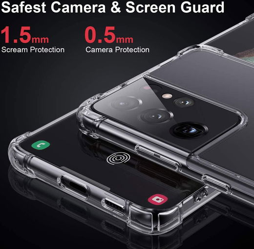 Samsung Galaxy S21 Ultra Hoesje Schokbestendig TPU Transparant afbeelding 5