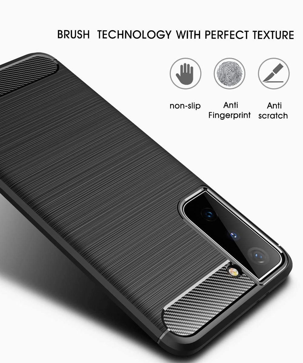 Samsung Galaxy S21 Plus Hoesje Geborsteld TPU Back Cover Blauw afbeelding 8