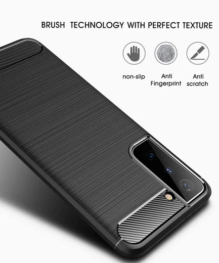 Samsung Galaxy S21 Plus Hoesje Geborsteld TPU Back Cover Blauw afbeelding 8