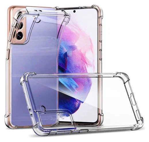 Samsung Galaxy S21 Hoesje Schokbestendig en Dun TPU Transparant afbeelding 1