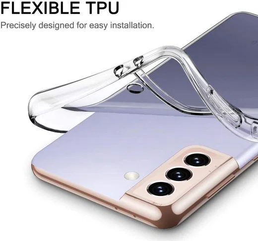 Samsung Galaxy S21 Hoesje Flexibel en Dun TPU Transparant afbeelding 2