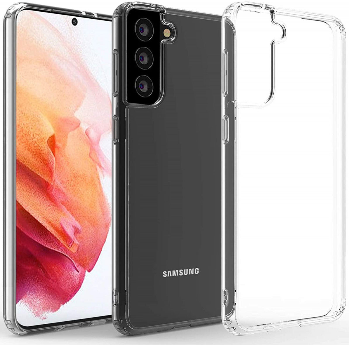 Samsung Galaxy S21 Plus Hoesje Dun TPU Transparant afbeelding 2