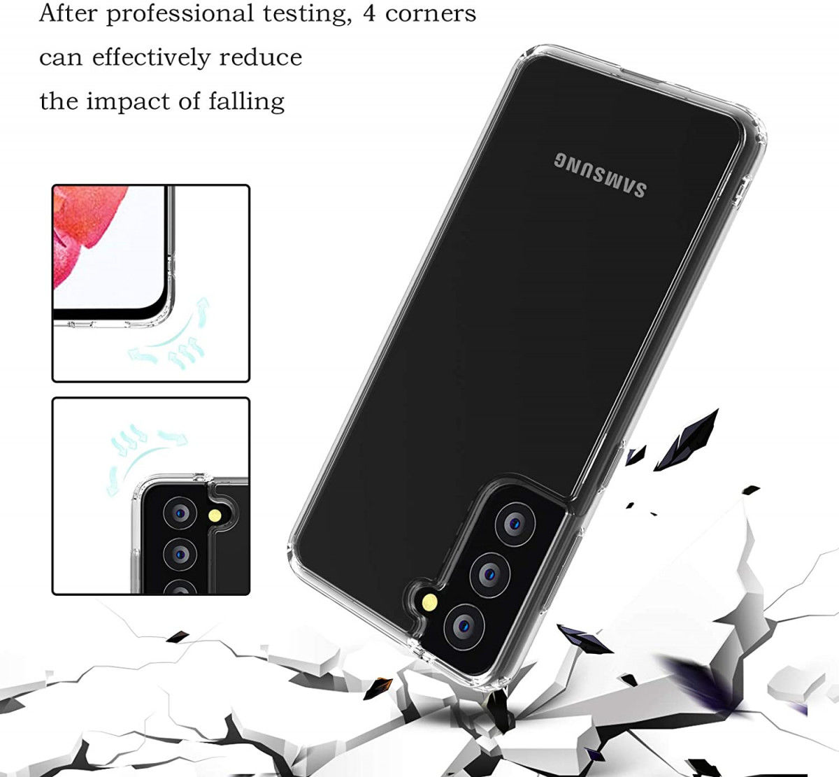 Samsung Galaxy S21 Plus Hoesje Dun TPU Transparant afbeelding 6