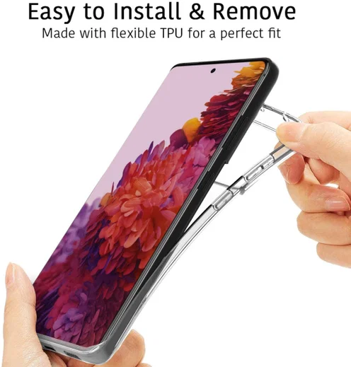 Samsung Galaxy S21 Ultra Hoesje Dun TPU Transparant afbeelding 4