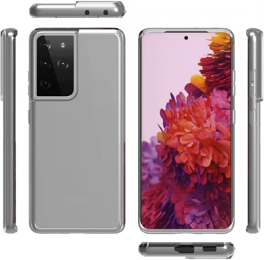 Samsung Galaxy S21 Ultra Hoesje Dun TPU Transparant afbeelding 7