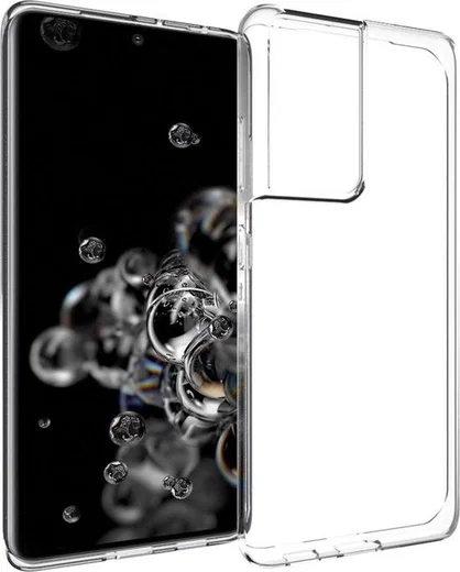 Samsung Galaxy S21 Ultra Hoesje Dun TPU Transparant afbeelding 2