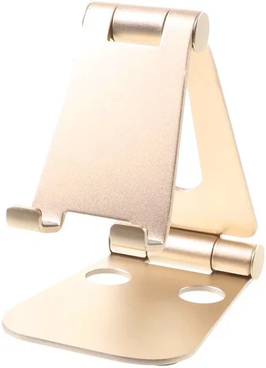 Universele Verstelbare Aluminium Houder Smartphone en Tablet Goud afbeelding 2