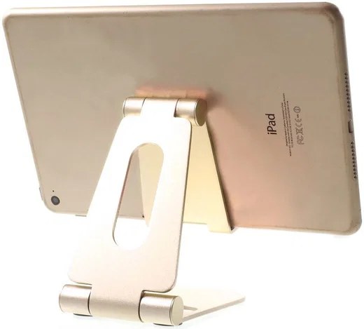 Universele Verstelbare Aluminium Houder Smartphone en Tablet Goud afbeelding 5