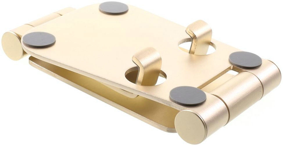 Universele Verstelbare Aluminium Houder Smartphone en Tablet Goud afbeelding 6