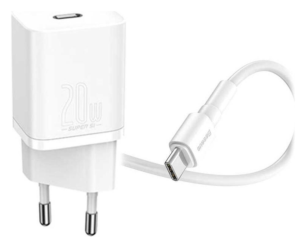 Baseus Snellader 20W PD + USB-C naar Apple Lightning Kabel 1M Wit afbeelding 11