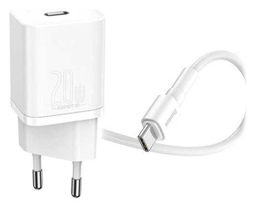 Baseus Snellader 20W PD + USB-C naar Apple Lightning Kabel 1M Wit afbeelding 11