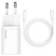 Baseus Snellader 20W PD + USB-C naar Apple Lightning Kabel 1M Wit afbeelding 1