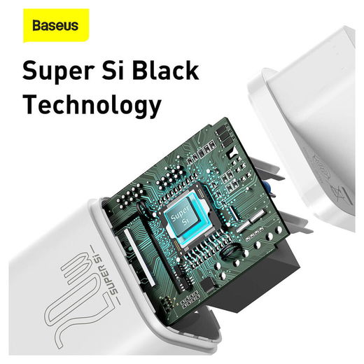 Baseus Snellader 20W PD + USB-C naar Apple Lightning Kabel 1M Wit afbeelding 7