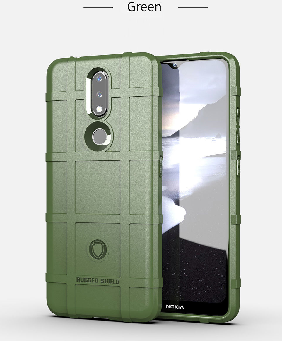 Nokia 2.4 Hoesje Shock Proof Rugged Shield Back Cover Groen afbeelding 2