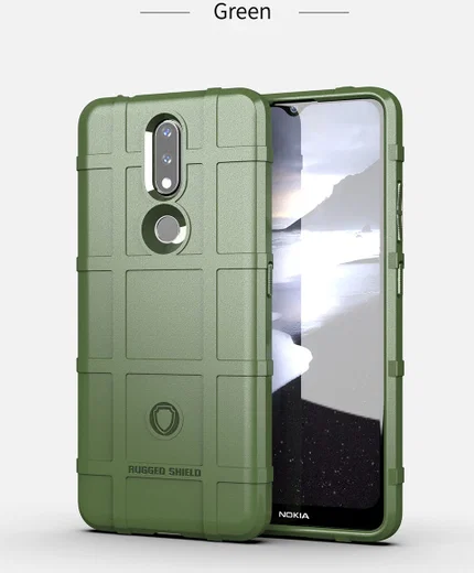 Nokia 2.4 Hoesje Shock Proof Rugged Shield Back Cover Groen afbeelding 2