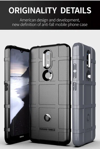 Nokia 2.4 Hoesje Shock Proof Rugged Shield Back Cover Groen afbeelding 3