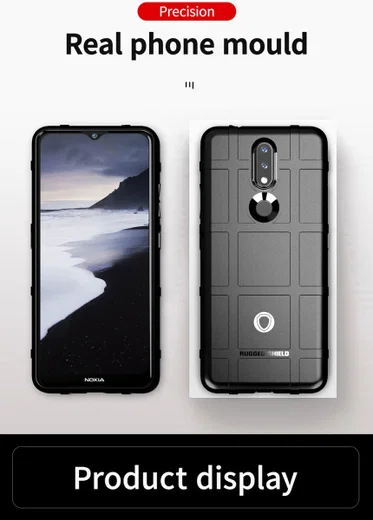 Nokia 2.4 Hoesje Shock Proof Rugged Shield Back Cover Groen afbeelding 8