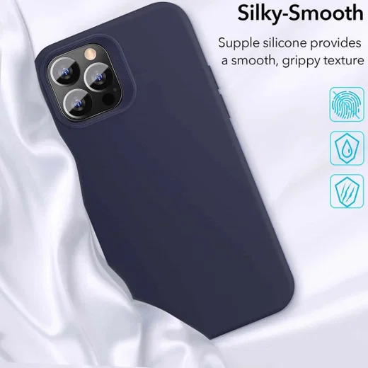 ESR Cloud Apple iPhone 12 Pro Max Hoesje Siliconen Back Cover Blauw afbeelding 11
