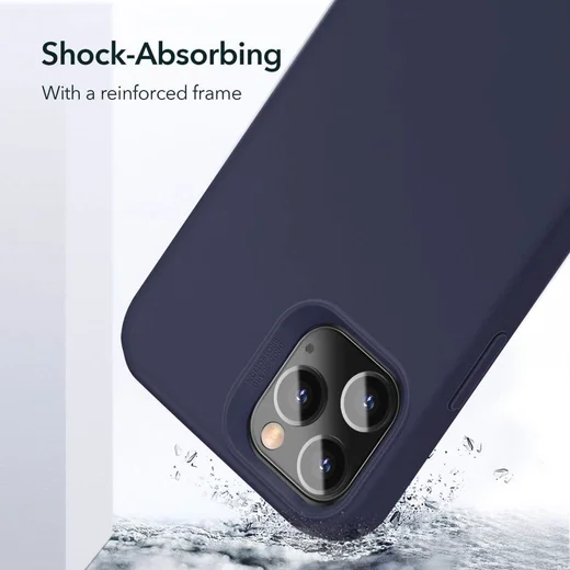ESR Cloud Apple iPhone 12 Pro Max Hoesje Siliconen Back Cover Blauw afbeelding 5
