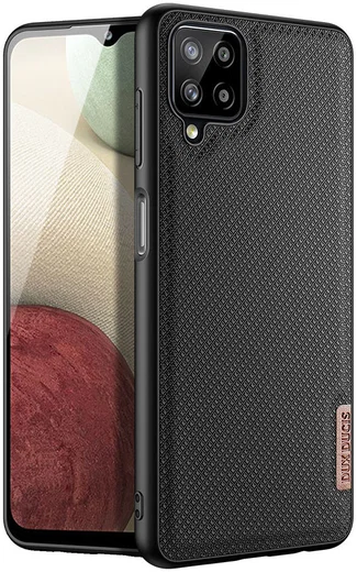 Dux Ducis Fino Series Samsung Galaxy A12 Hoesje Backcover Zwart afbeelding 1