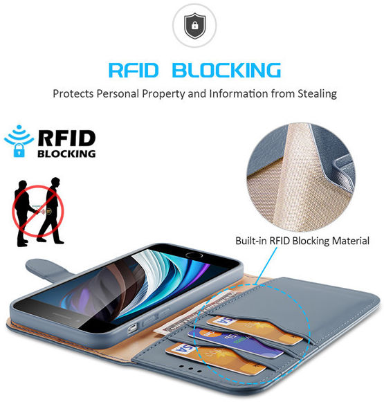 Dux Ducis Hivo iPhone SE (2020/2022) / 8 / 7 Hoesje Book Case Blauw afbeelding 4