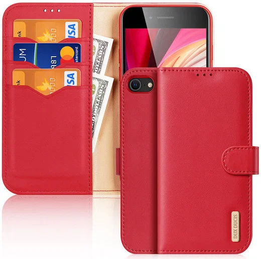 Dux Ducis Hivo iPhone SE (2020/2022) / 8 / 7 Hoesje Book Case Rood afbeelding 1